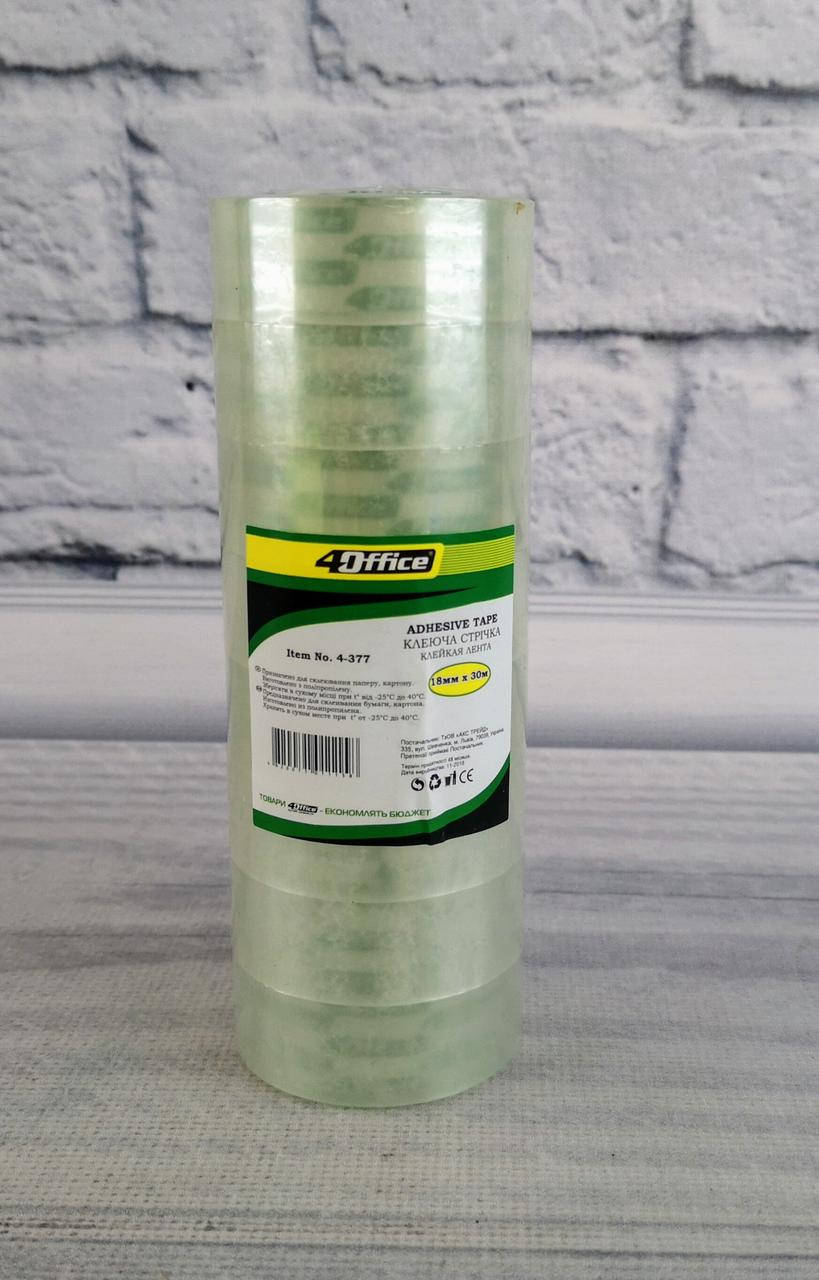 

Скотч Узкий 18 мм*30 м 4-377 4Oficce Чехия, Прозрачный