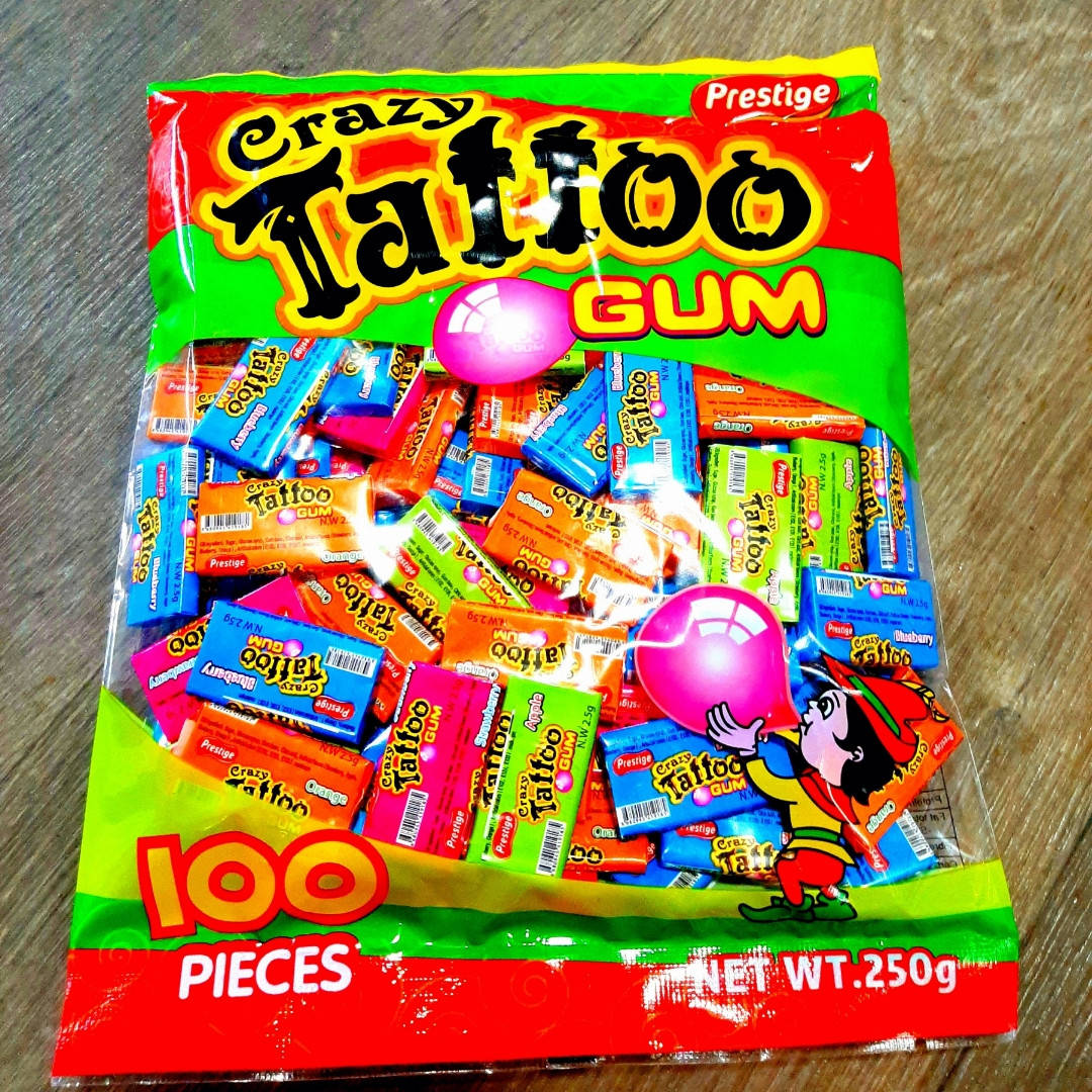 

Жевательная резинка Crazy Tattoo 100шт