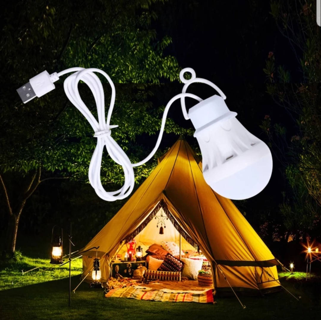 

Светодиодный портативный кемпинговый фонарь, USB LED лампочка. 6 светодиодов