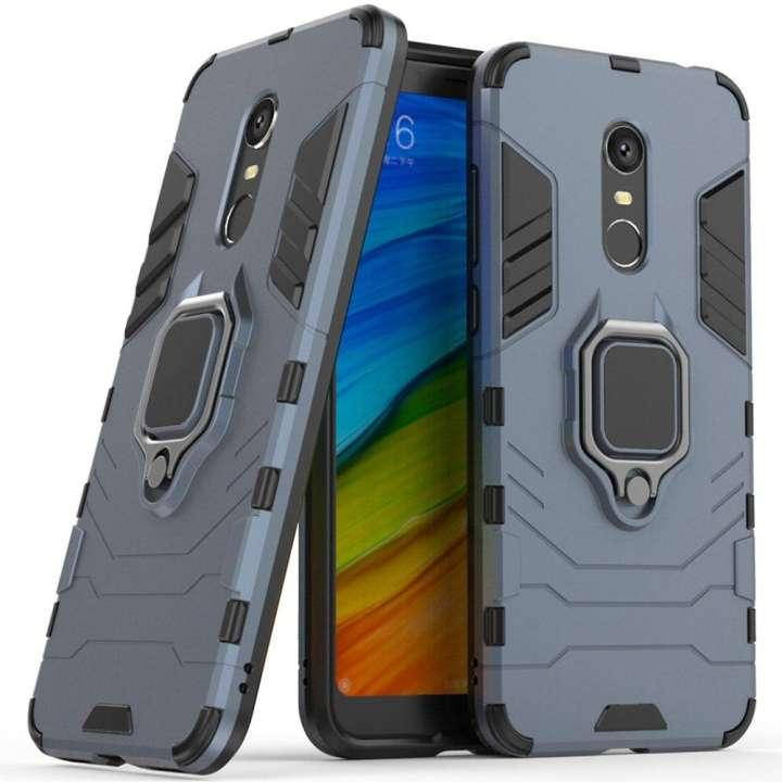 

Чехол Iron Ring для Xiaomi Redmi 5 Plus 5.99 бронированный бампер Броня Dark Blue