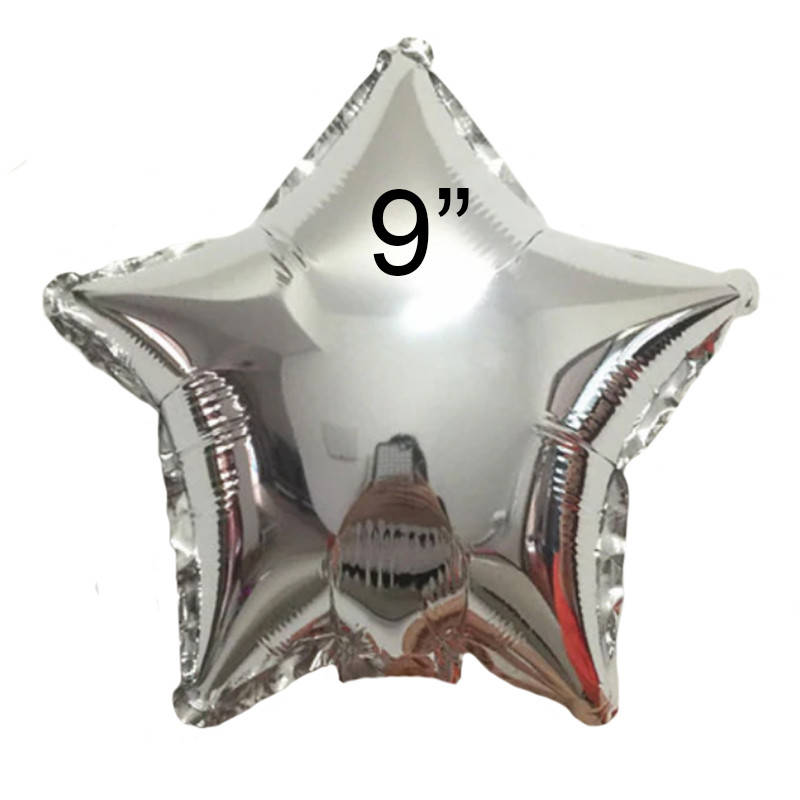 

Фольгированный шар мини-звезда серебро 9" Китай, Серебристый