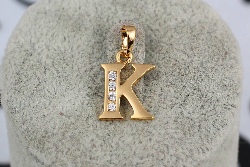 

Кулон Xuping Jewelry буква К 1,5 см золотистый