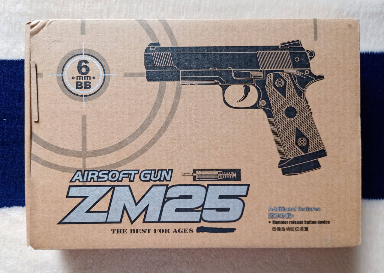 

Іграшковий Пістолет - CYMA ZM25 - дитячий, на пластикових пульках 6мм, AIRSOFT GUN, Черный