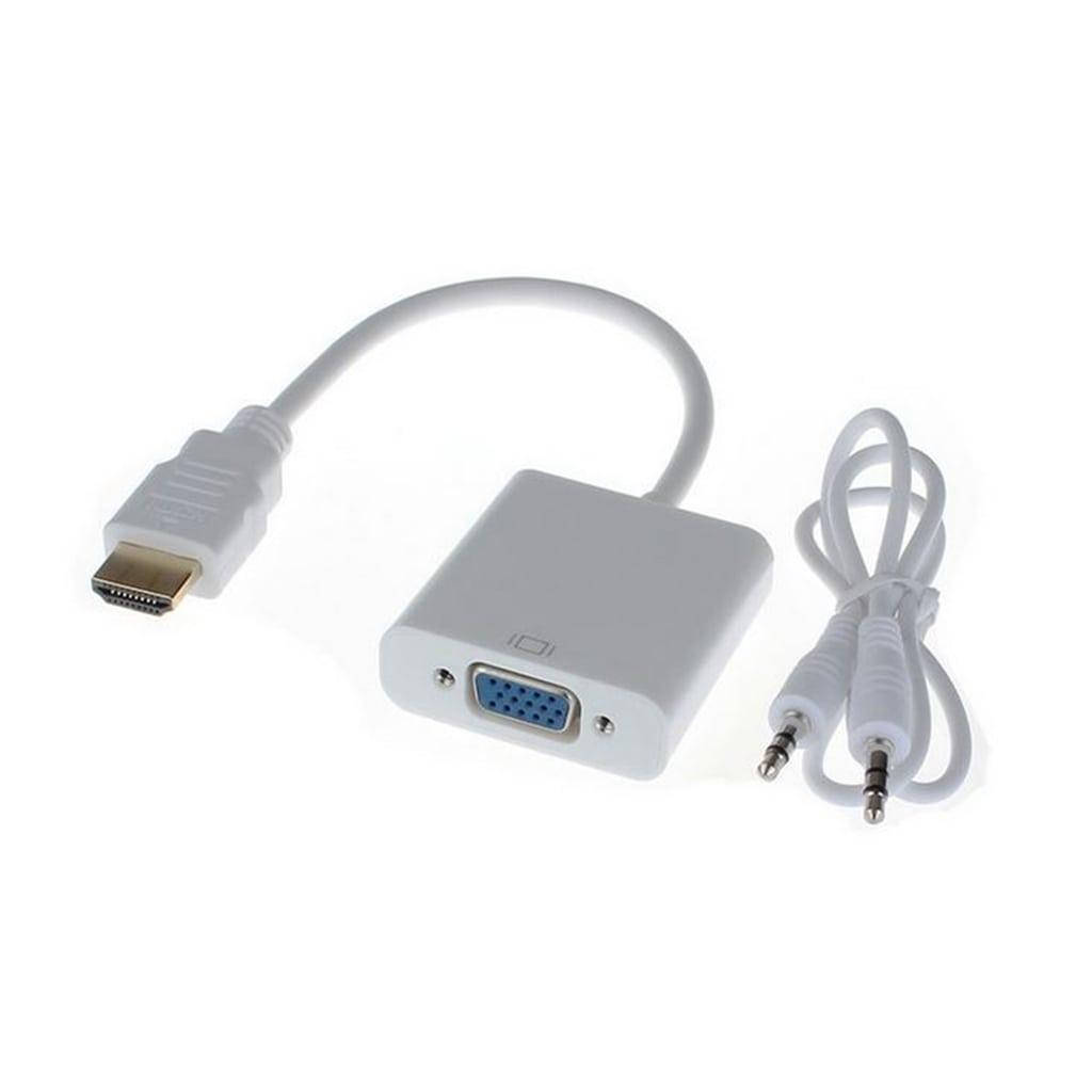 

Переходник адаптер RoSH HDMI в VGA (с 3.5мм аудио выходом) белый