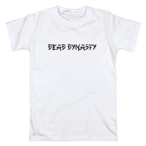 

Футболка Dead Dynasty белая с логотипом, унисекс (мужская,женская,детская)
