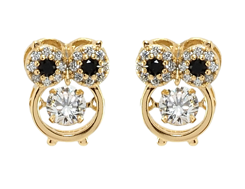 

Серьги Xuping Позолота 18K гвоздики (пусеты) "Совы с "Танцующим кристаллом"