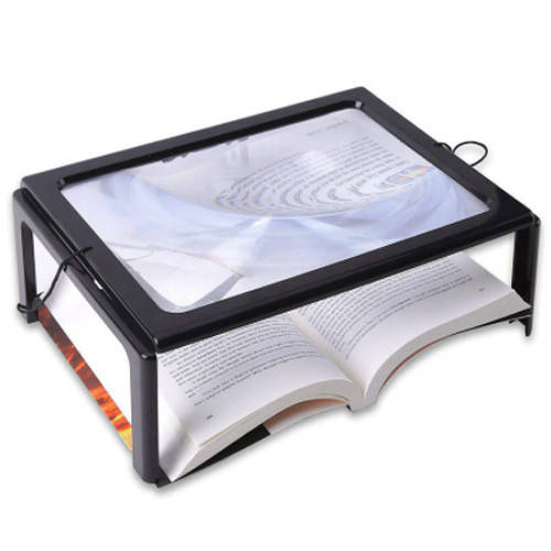 

Увеличительное стекло A4, 3X лупа, подсветка