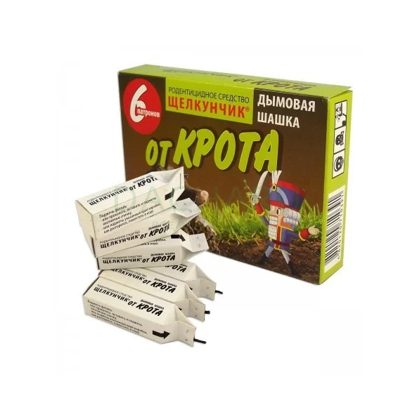 

Родентицидное средство Дымовая шашка от кротов "Щелкунчик" 6 шт/уп. ФЛП Шевченко