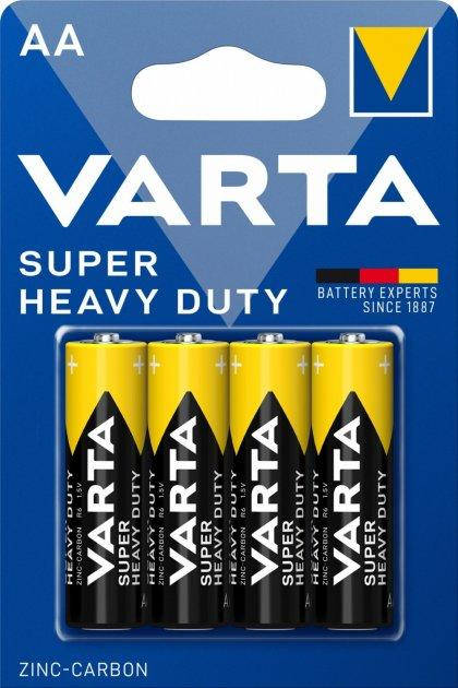 

Батарейка LR6 АА 1.5V VARTA Zinc-Carbon SUPER HEAVY DUTY 4шт( пальчиковые )