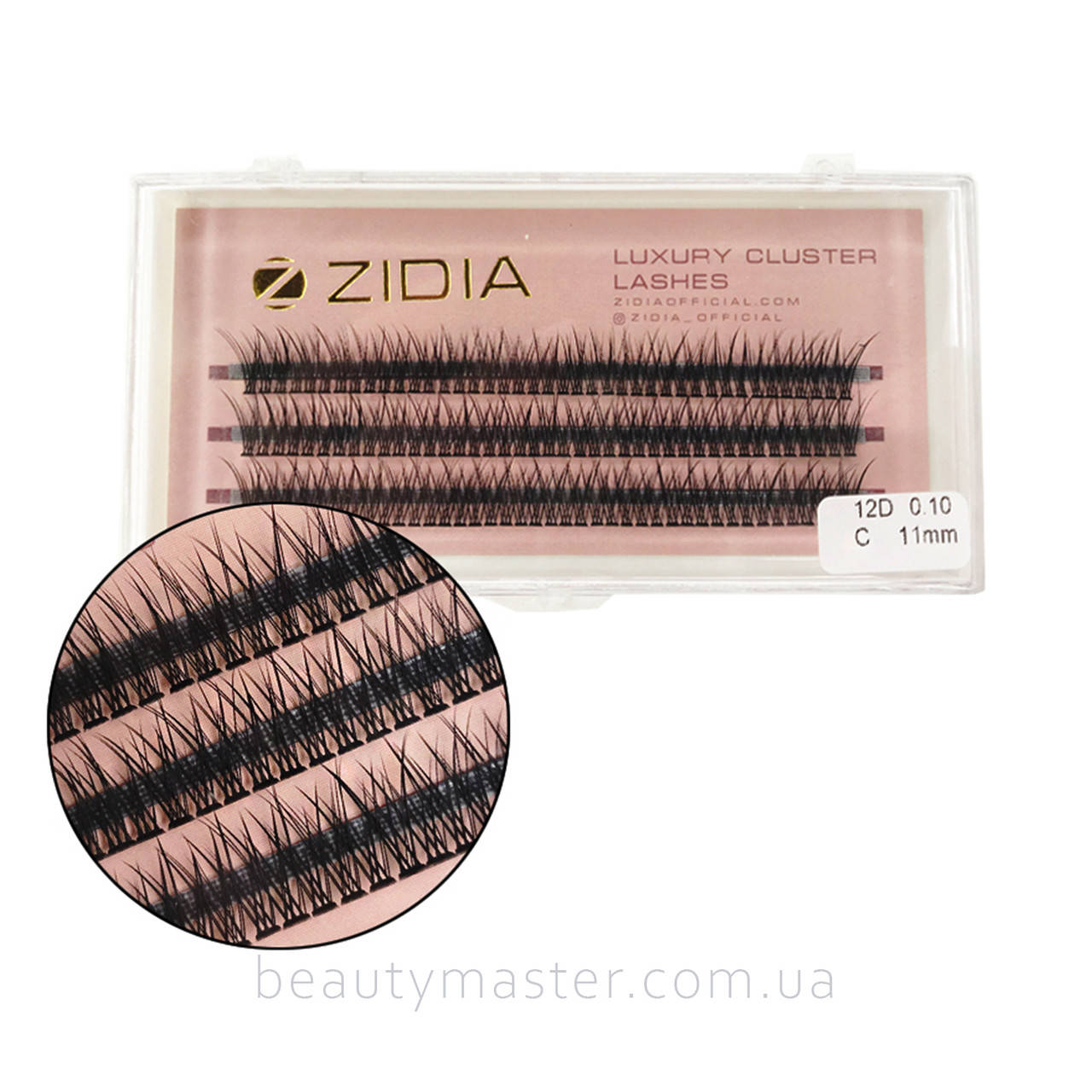 

ZIDIA Ресницы Fish Tail 12D 11 mm пучки C 0.10