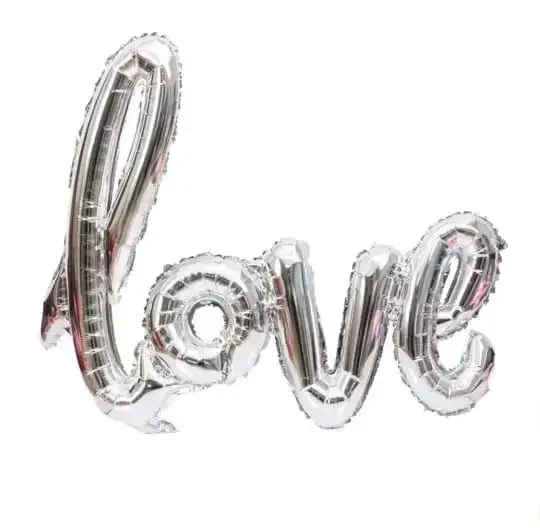 

Фольгированные надувные шары LOVE | Серебро, Серебристый