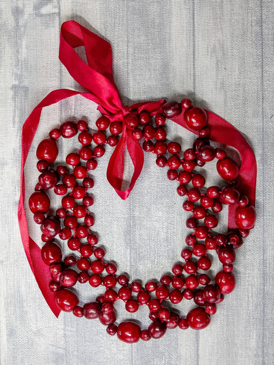 

Намисто Квіточка бордове