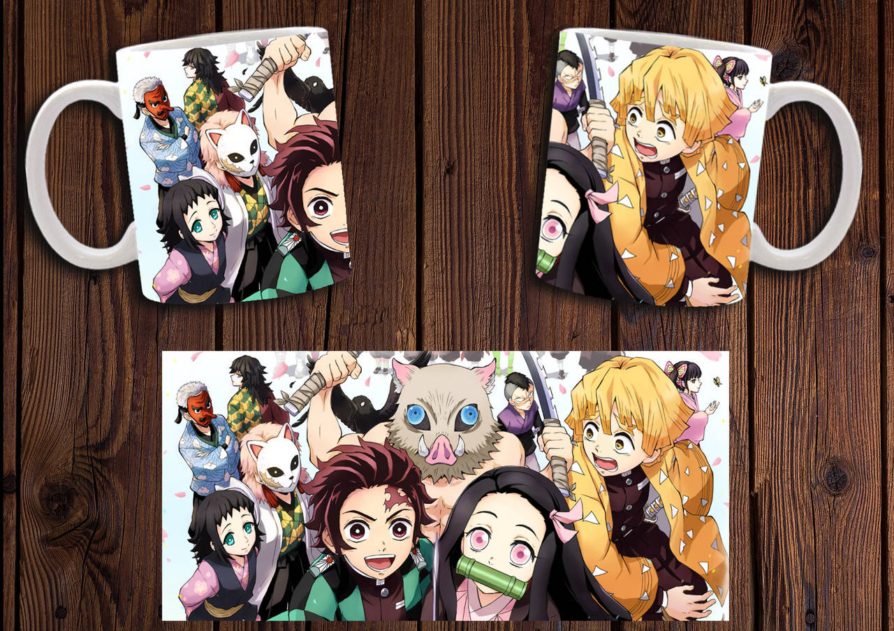 

Чашка "Клинок, рассекающий демонов" / Кружка Kimetsu no Yaiba №6, Белый