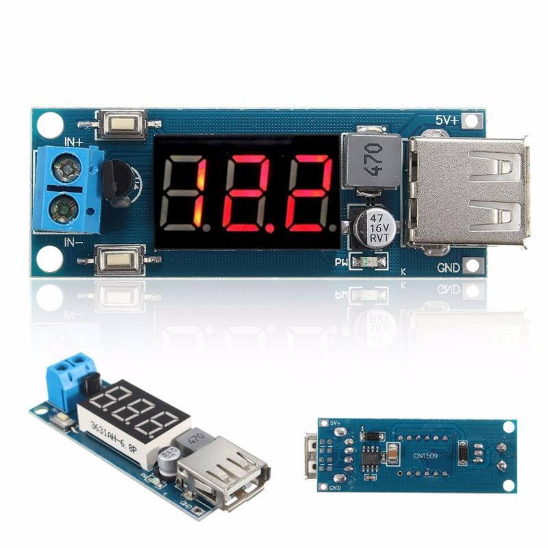 

DC-DC понижающий модуль c вольтметром 6.0-40V / USB 5V (CN1509)