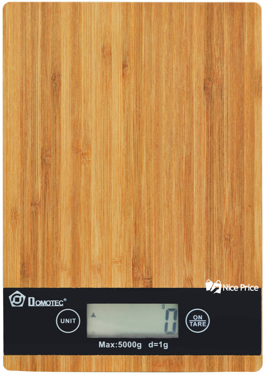 

Электронные кухонные деревянные весы на 5 кг Domotec MS-A (4671)