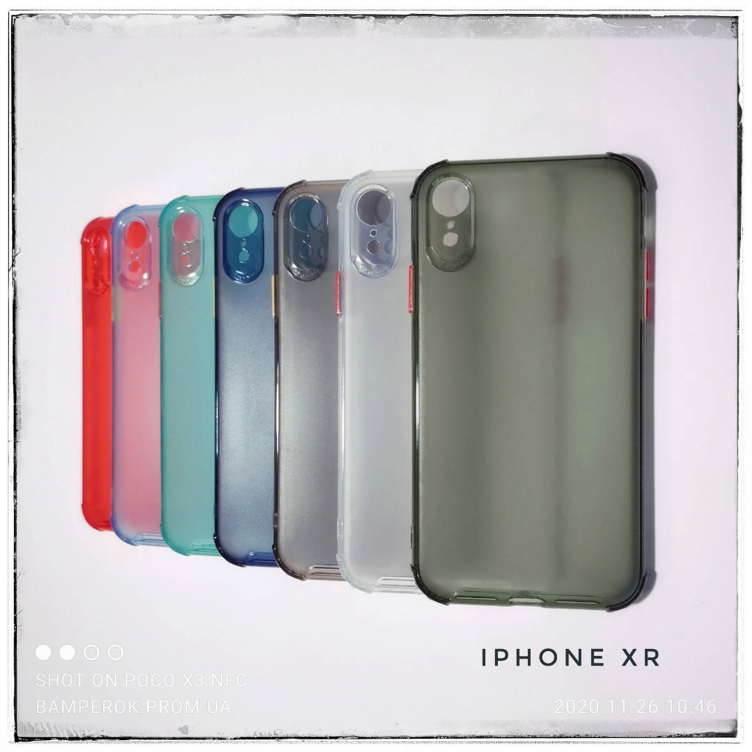 

Силиконовый цветной противоударный чехол AirBagColor TPU для айфон iPhone xr | XR, Разные цвета