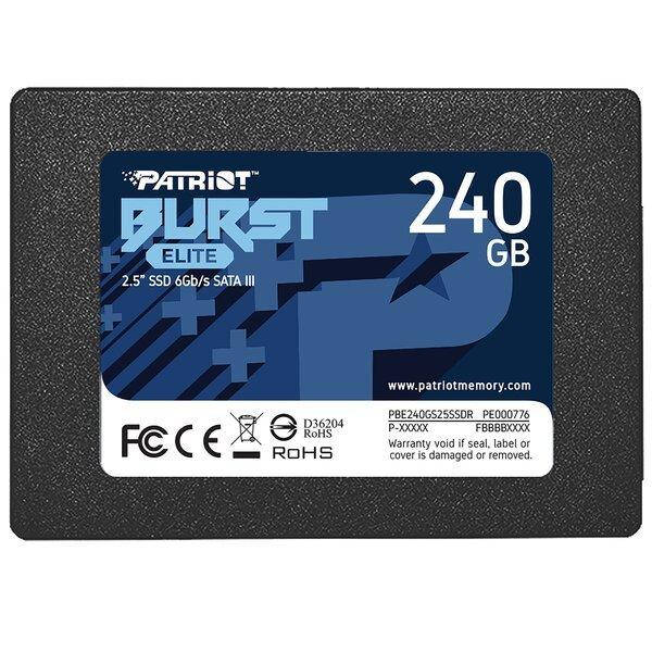 

Твердотельный накопитель SSD 2.5" Patriot 240GB SATA TLC Burst Elite (PBE240GS25SSDR)