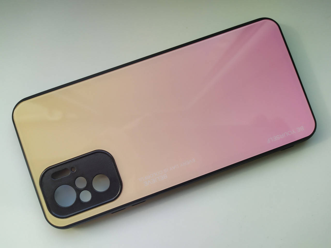 

Чехол градиент стеклянный для Xiaomi Redmi Note 10 Note 10s, Бежевый