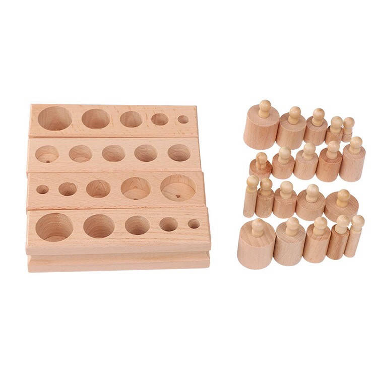 

Развивающая игра Цилиндры Монтессори, Бежевый