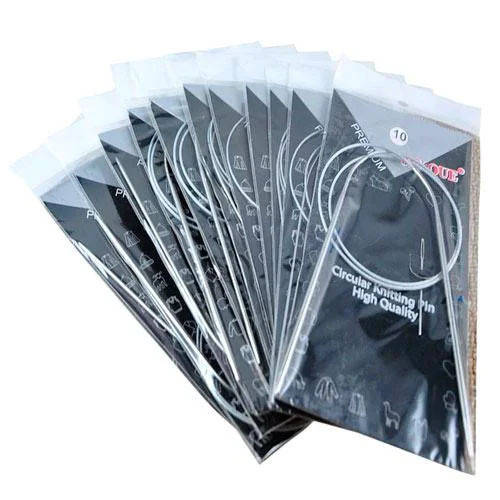 

Набор из 7 круговых спиц на леске для вязания 2-5мм 40см сталь