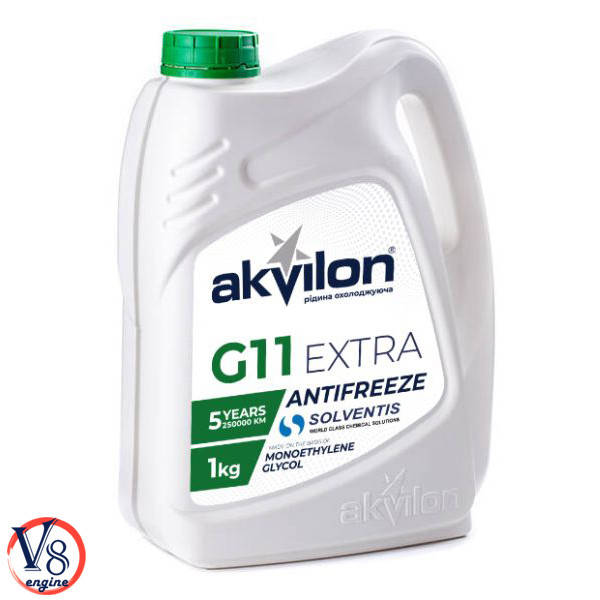 

Антифриз зеленый готовый Akvilon Extra G11 1кг, Зелёный