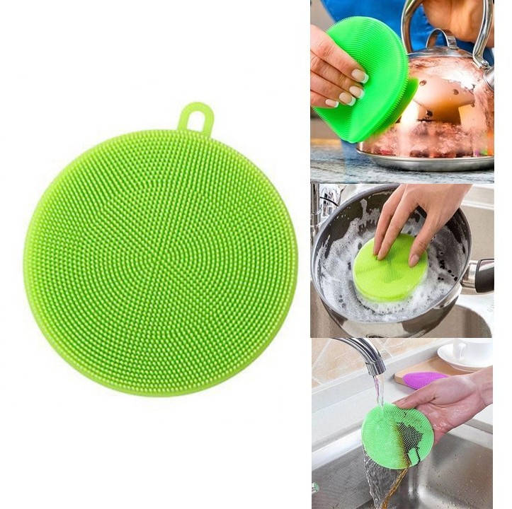 

Силіконова губка для миття посуду Silicone Sponge Green Силиконовая щетка, Зелёный