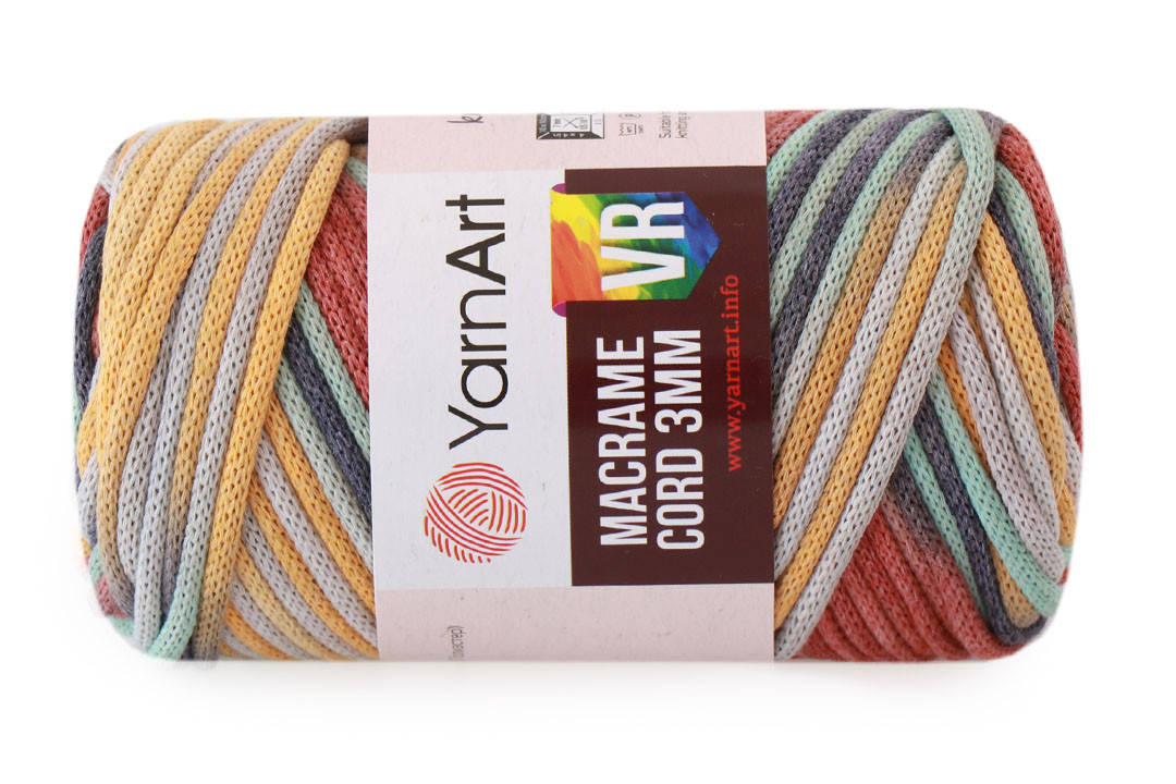 

YarnArt Macrame Cord 3mmYarnArt VR, №925, Секционное крашение