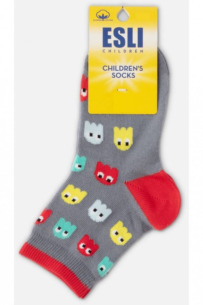 

Носки детские ESLI 21С-90СПЕ (643) с рисунками "Pac-Man", 14 (21-23), темно-серый