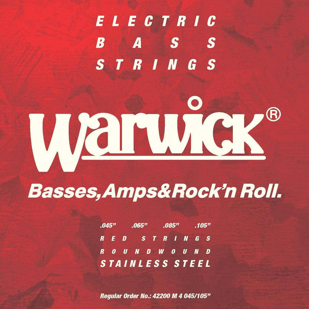 

Струны для бас-гитар WARWICK 42200 RED Stainless Steel Medium 4-String (45-105)