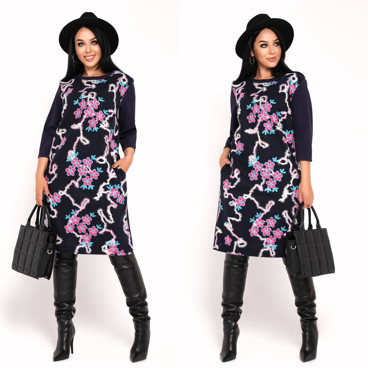 

Женское с вышивкой платье кашемир 54-56;58-60 "LADA" недорого от поставщика