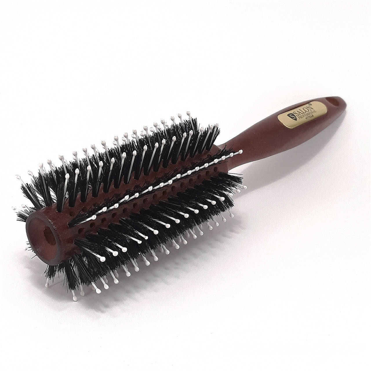 

Брашинг для волос SALON PROFESSIONAL деревянный с комбинированной щетиной.