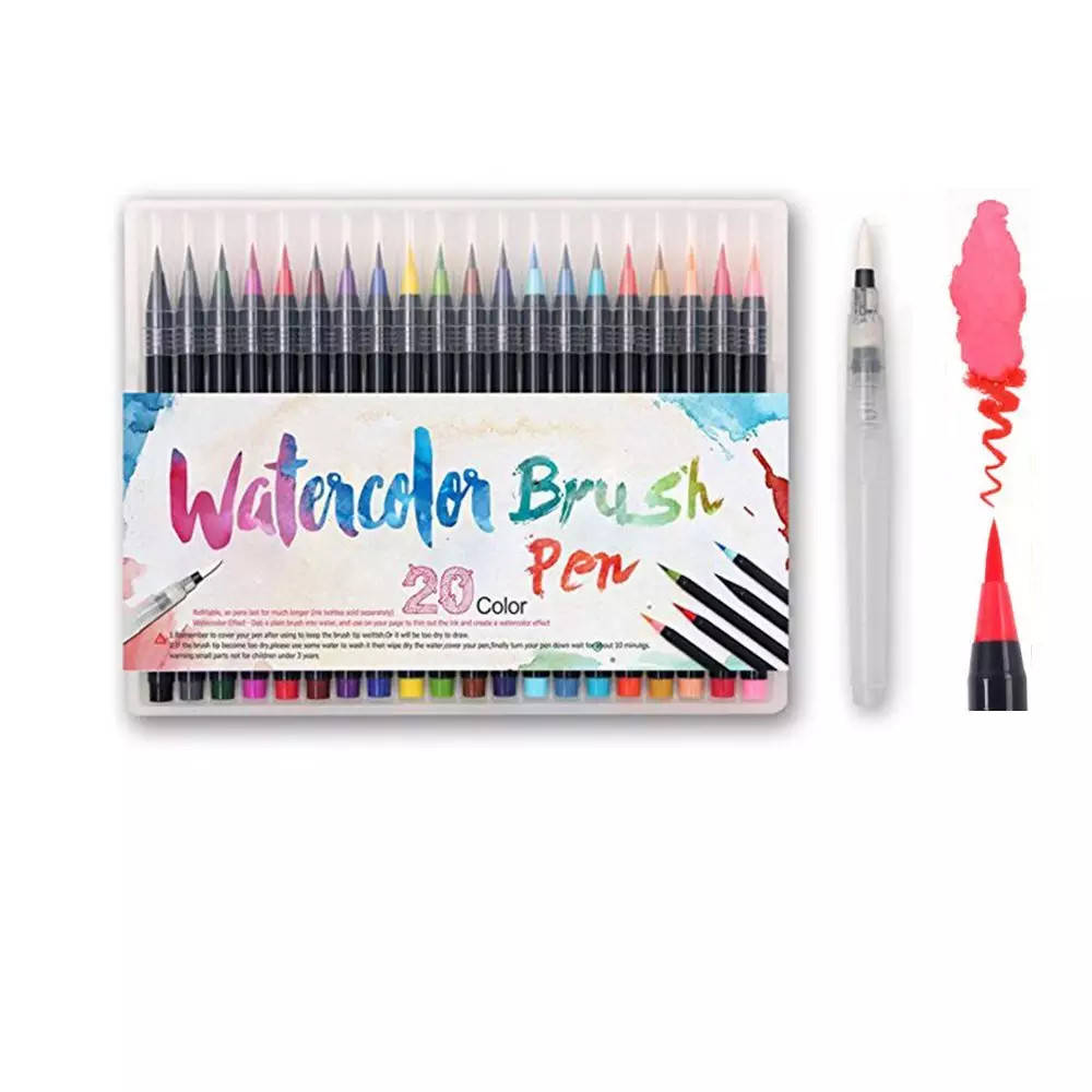 

Набор акварельных фломастеров Watercolor brush pen ART SET 20