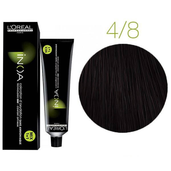 

Крем-краска для волос L'Oreal Professionnel INOA 4/8 Шатен мокко 60 мл (4699Qu)