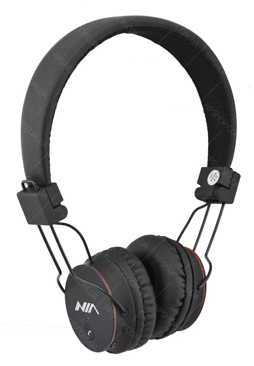 

Беспроводные Bluetooth стерео наушники NIA X2 с МР3 и FM черные (4068), Черный