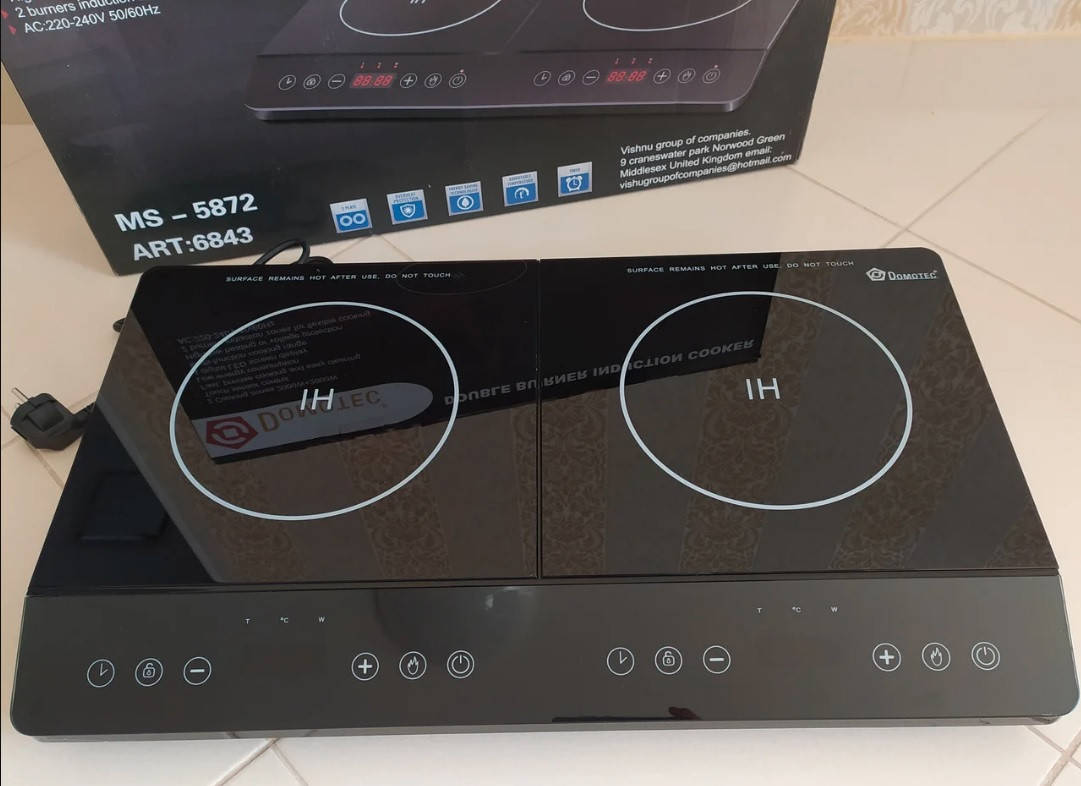 

Индукционная настольная электроплита 2 конфорки Livstar MS-5872 с Led дисплеем 2000W+2000W Плита кухонная