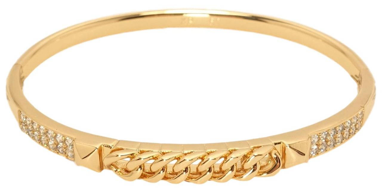 

Браслет Xuping Позолота 18K "Узор цепочка и вставки циркония по бокам" ø 6,5см