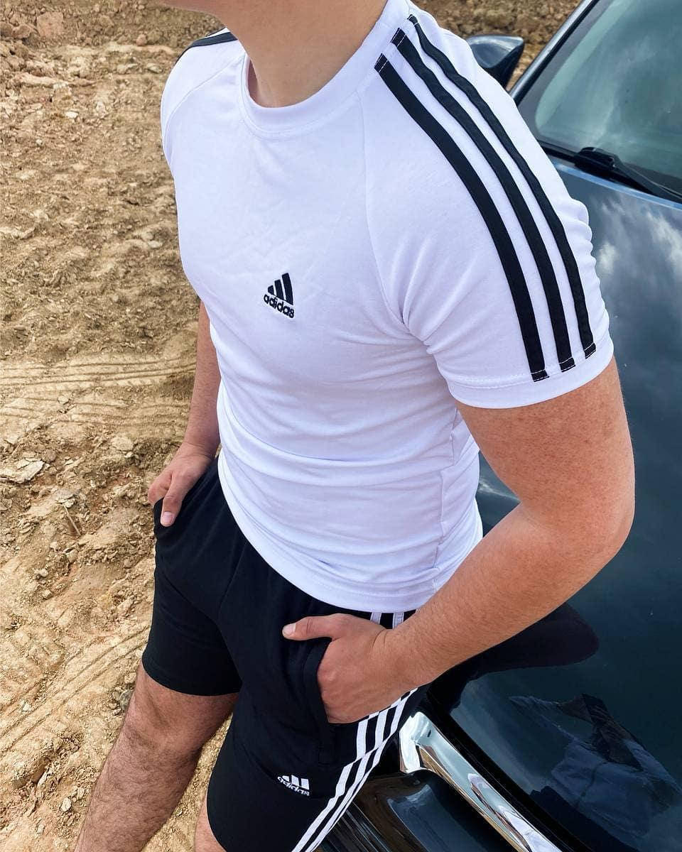 

Спортивный костюм мужской летний Adidas. Футболка + Шорты Adidas L, Разные цвета