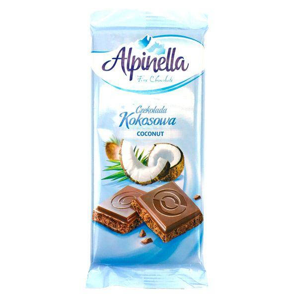 

Alpinella шоколад молочный с кокосом 90 грамм