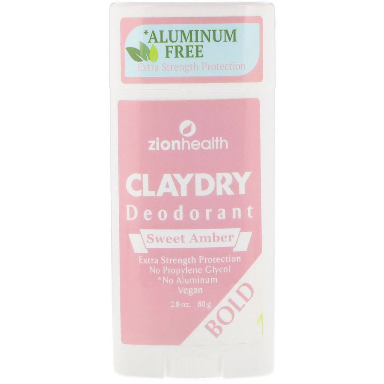 

Zion Health, ClayDry Deodorant, Bold, Sweet Amber, 2.8 oz (80 g)