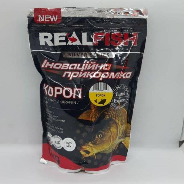 

Рыболовная прикормка Real Fish КАРП Горох 1кг. Реал Фиш