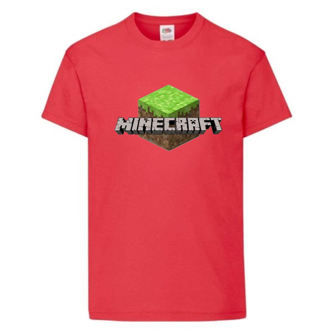 

Футболка детская Майнкрафт Minecraft (MC-05) красная