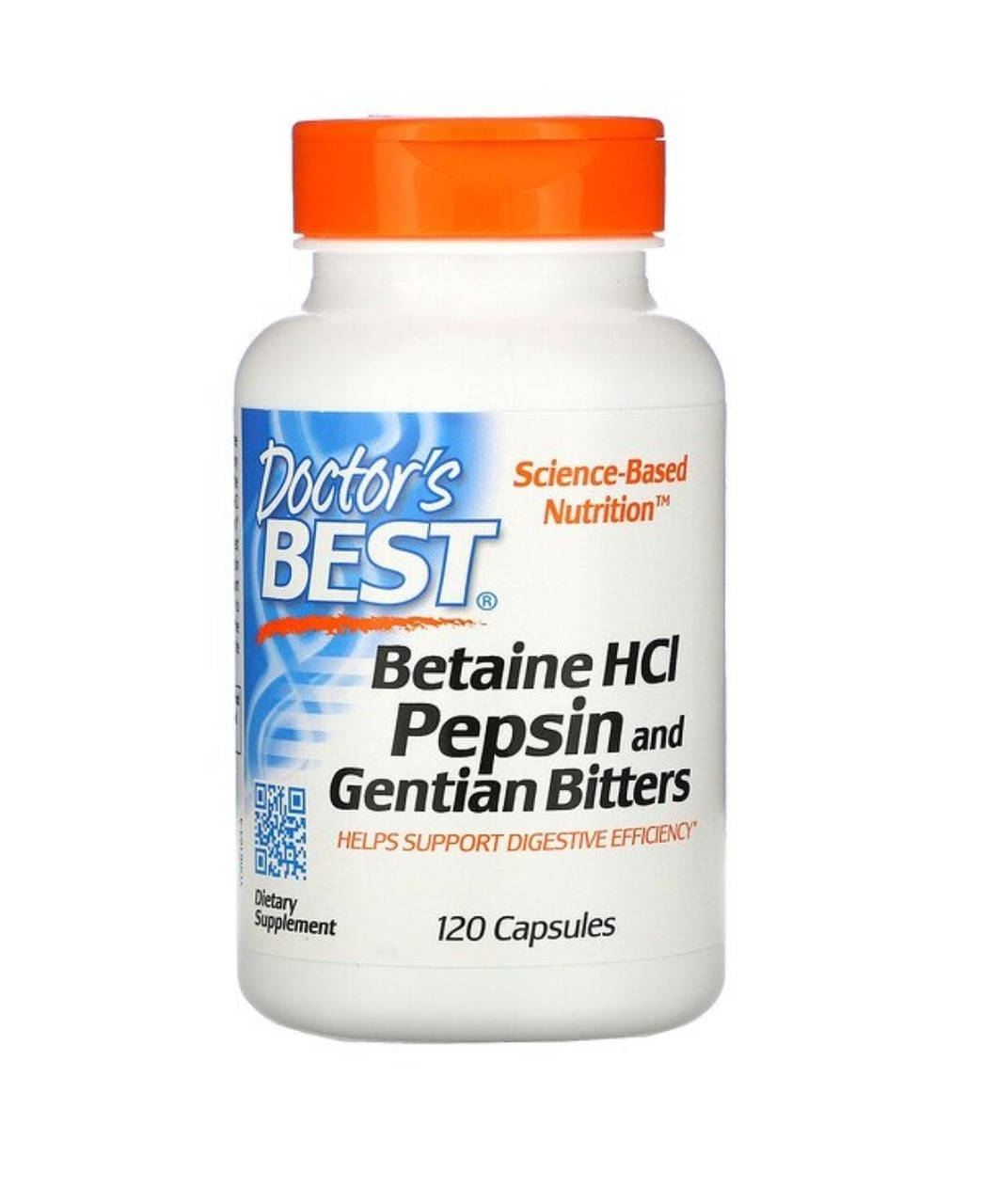 

Бетаин гидрохлорида, пепсина и горечавки, Doctor's Best 120 капсул