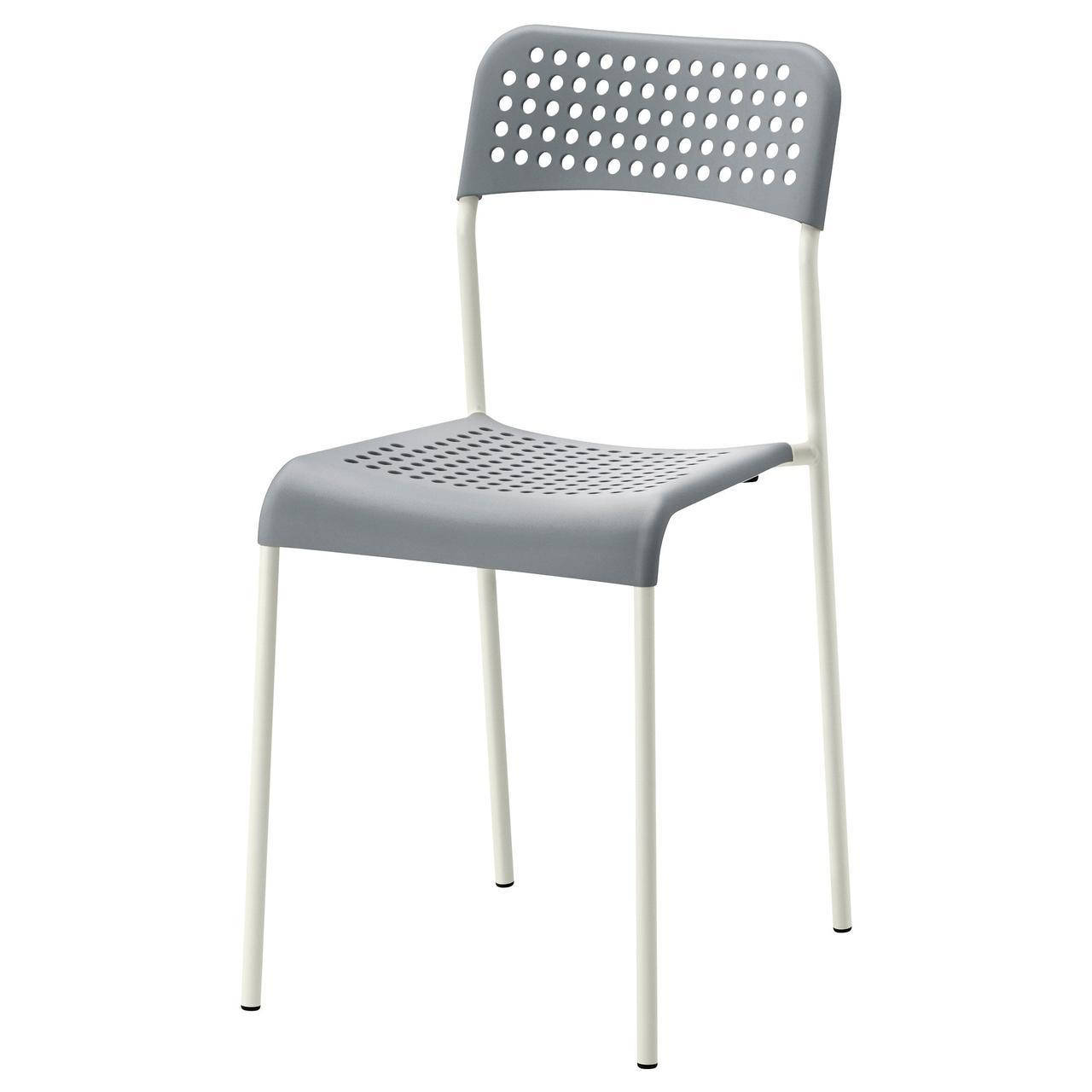 

IKEA ADDE Стул, серый, белый (102.259.28)