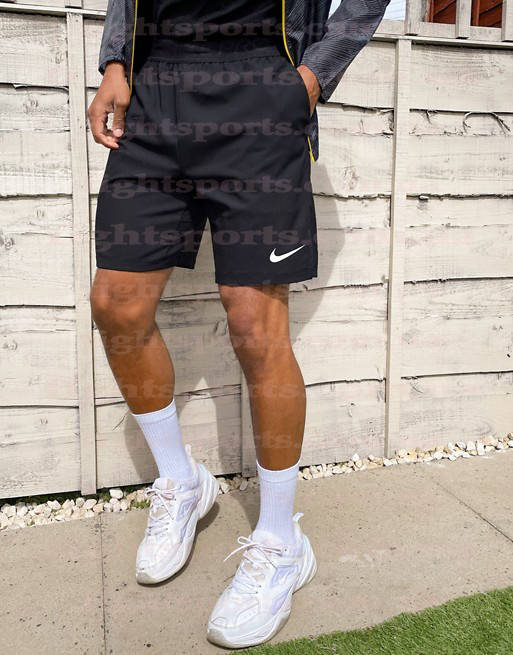 

Мужские Шорты черные Найк трикотажные летние для тренировок Nike M, Черный