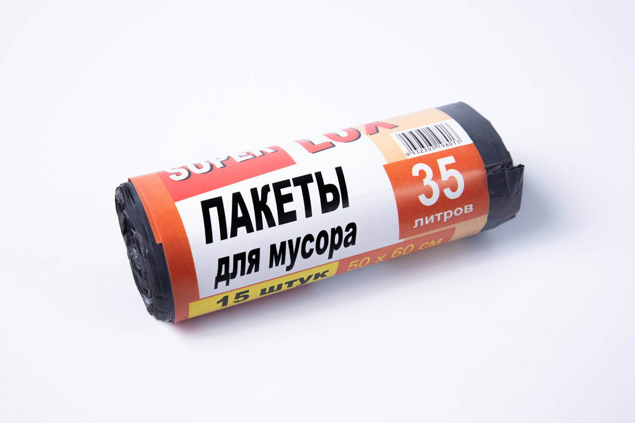 

Мусорный пакет Супер Люкс 35л*15шт 070300023