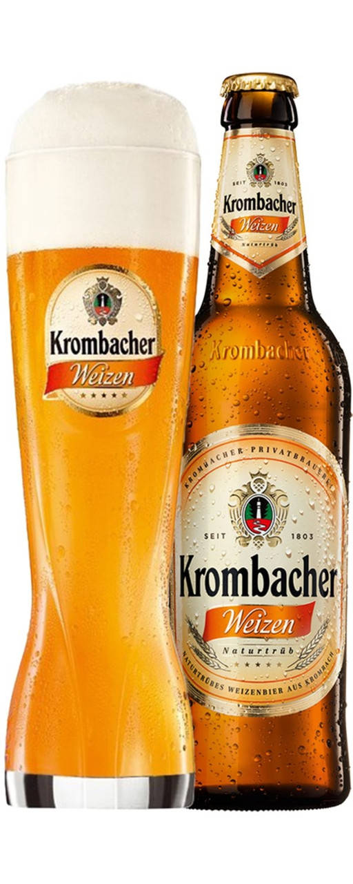 

Бокал Krombacher weizen пивной бокал, бокал для пива коллекционный
