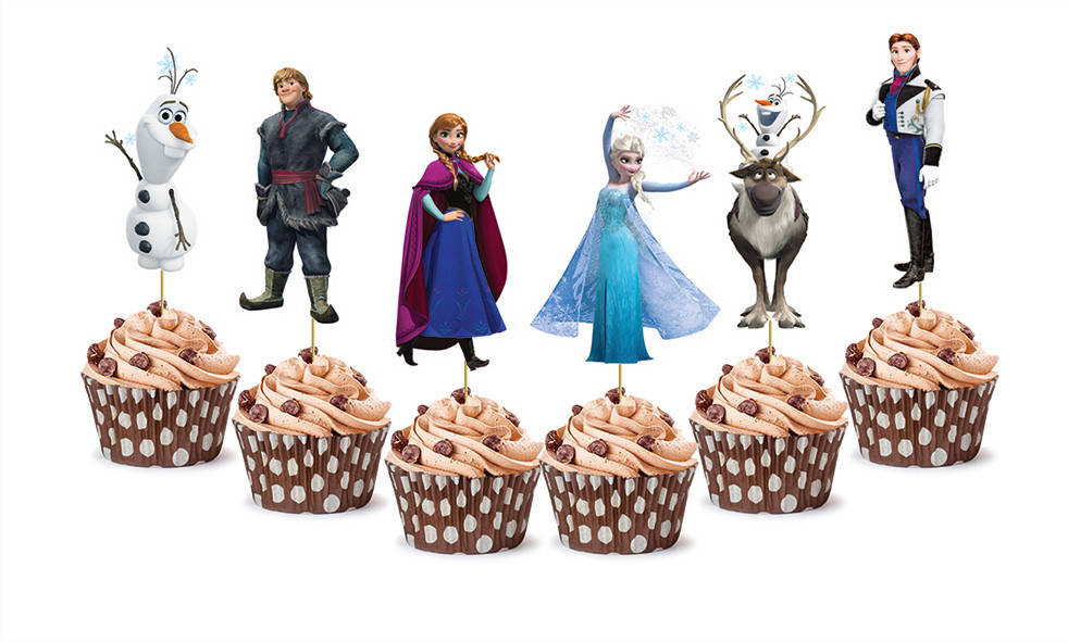 

Топперы для капкейков фигурные " Холодное сердце ", 6 шт