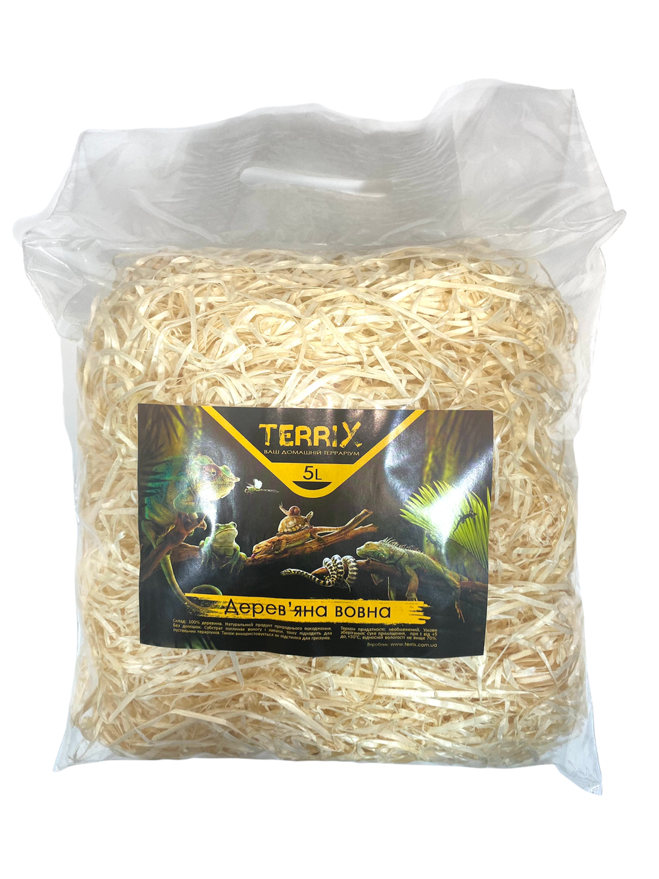 

Древесная шерсть для террариума Terrix 5 л