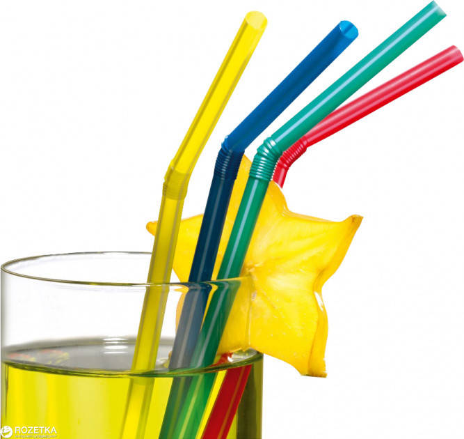 

Трубочки Ассорти разноцветные с гофрой 21см 200шт