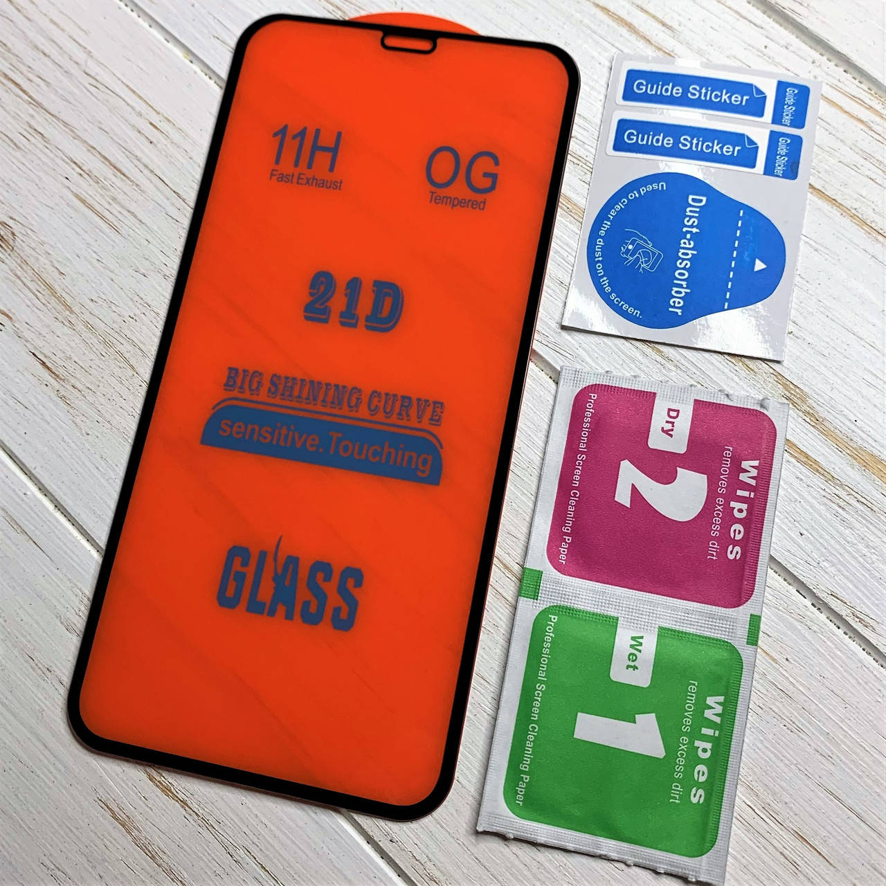 

Защитное стекло для iPhone 11 21D чёрное, Прозрачный
